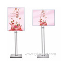 Double-Sided Glass Floor Stand Sign Holder Light Box